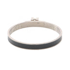 Hermes Bangle Kelly Black Stainless Steel Leather — view 3
