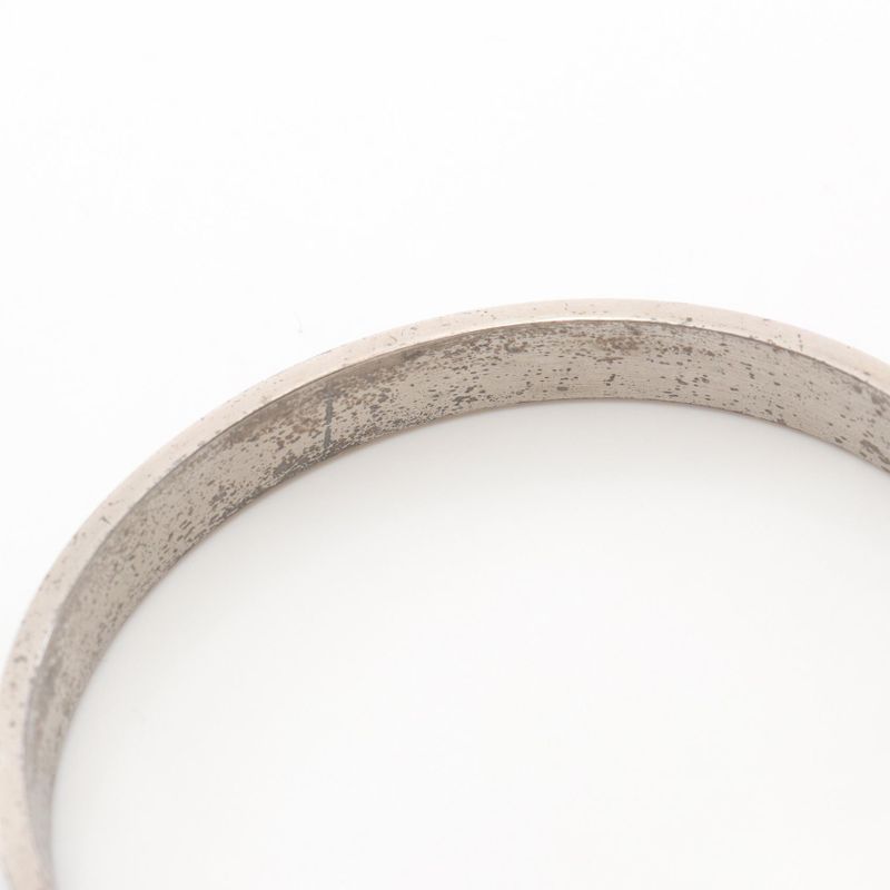 Hermes Bangle Kelly Black Stainless Steel Leather — view 7