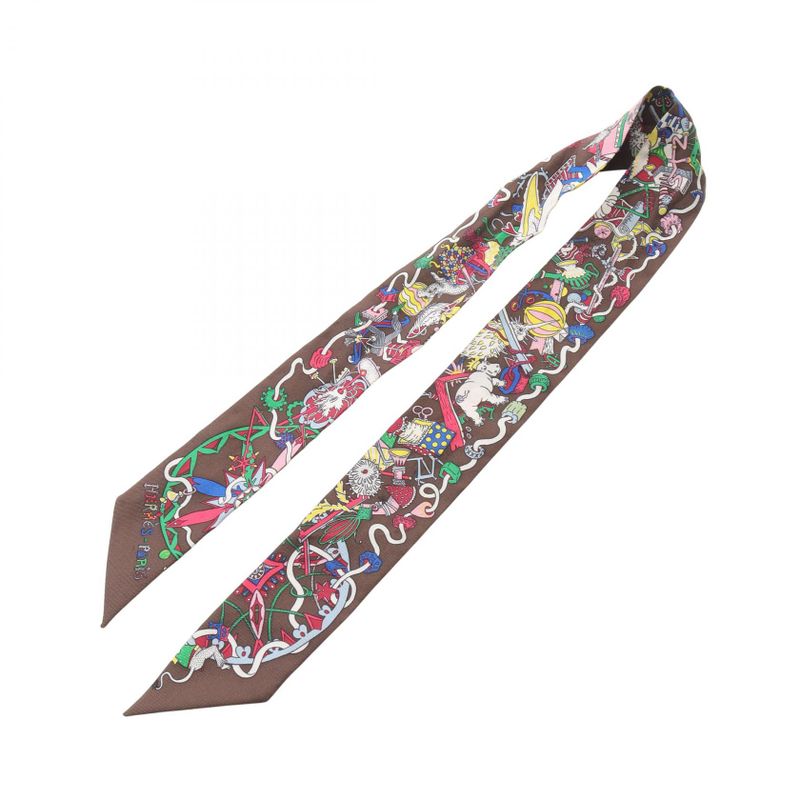 Hermes Scarf Twilly LA Folle Parade Silk — view 2