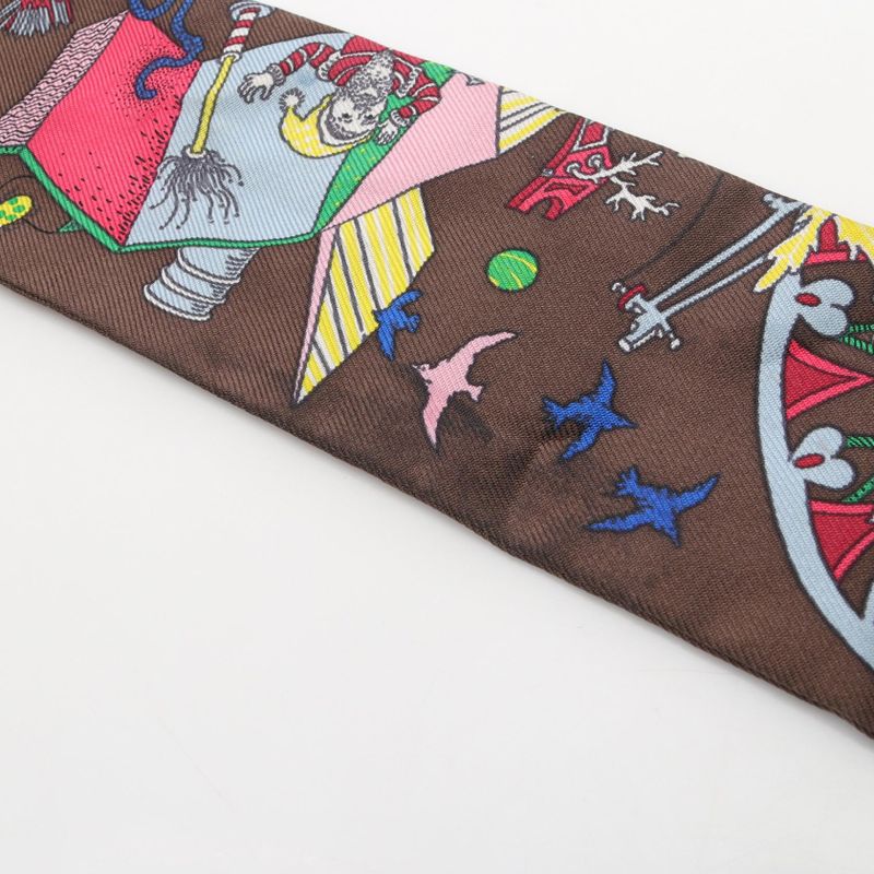 Hermes Scarf Twilly LA Folle Parade Silk — view 7
