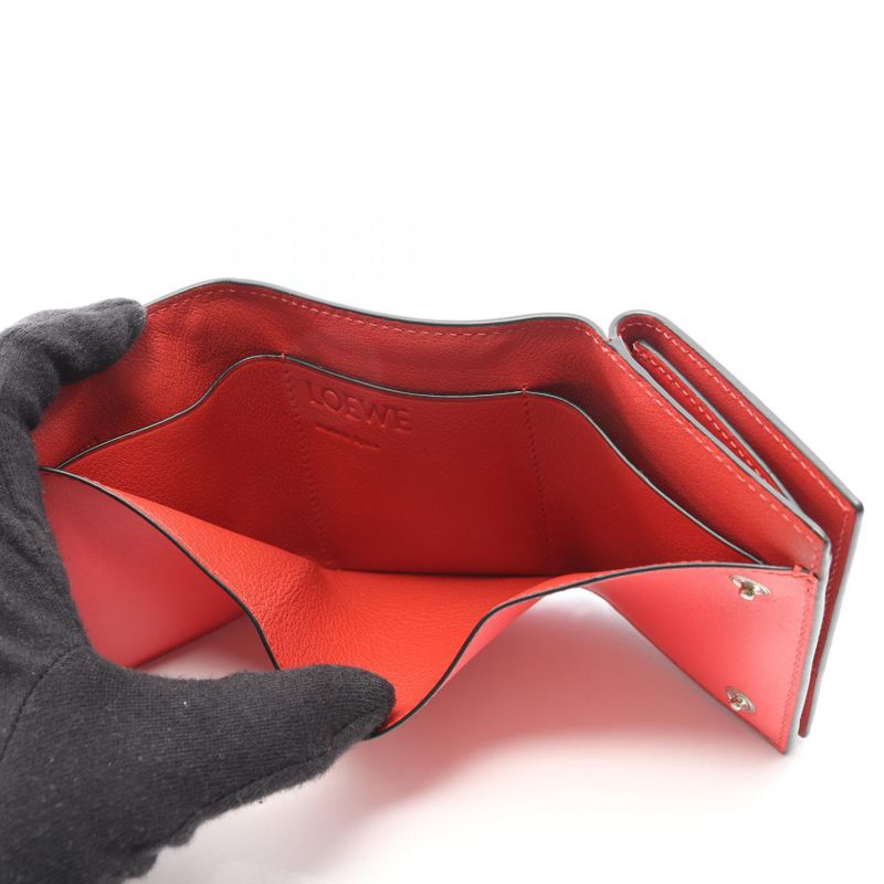 Loewe Trifold Wallet 109.10 S26 Red Leather Anagram — view 7