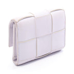 Bottega Veneta Cassette Maxi Intrecciato Small Trifold Flap Wallet Light — view 2