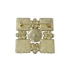 Chanel Brooch Corsage Gold Black Coco Mark Rhinestone — view 4