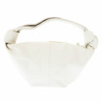 Bottega Veneta Double Knot Leather Mini Hand Bag Chalk Ivory White — view 4