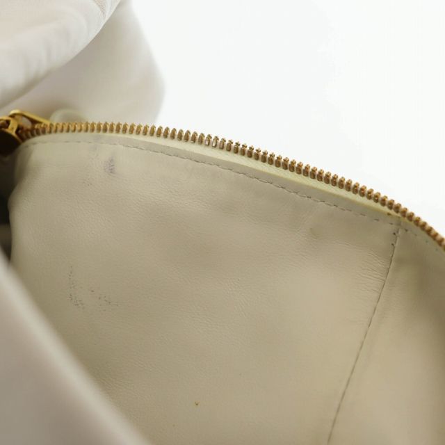 Bottega Veneta Double Knot Leather Mini Hand Bag Chalk Ivory White — view 9