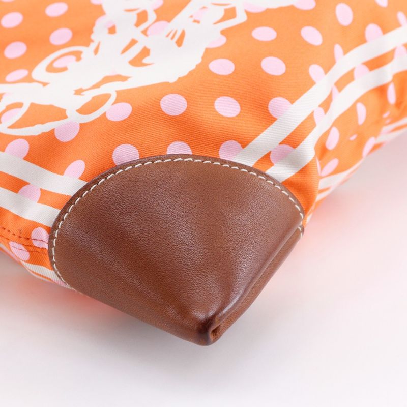 Hermes Silky City PM Brides de Gala Polka Dot Silk Orange — view 5