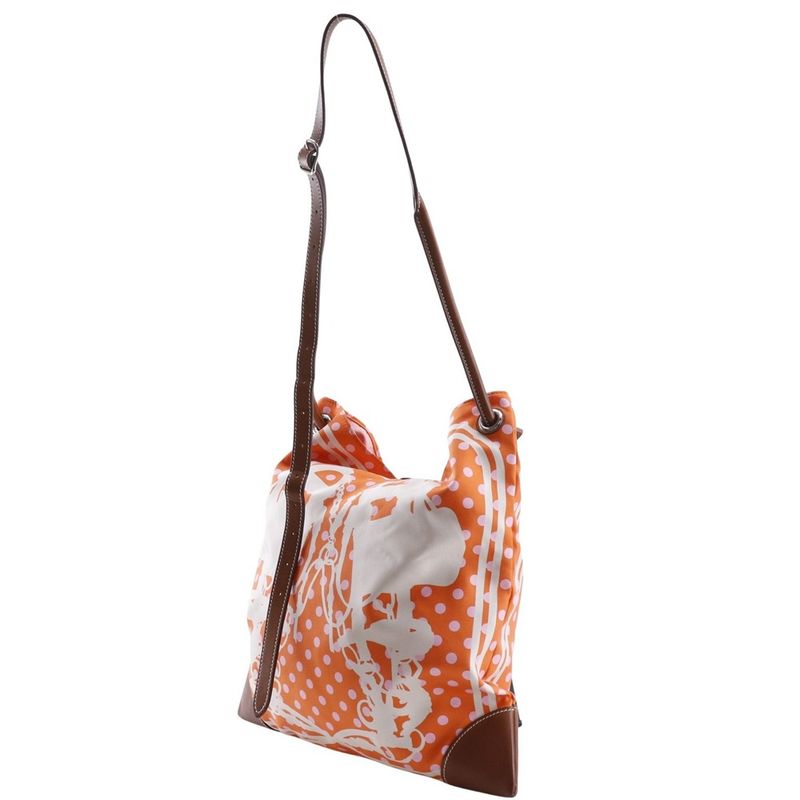 Hermes Silky City PM Brides de Gala Polka Dot Silk Orange — view 2