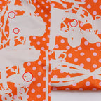 Hermes Silky City PM Brides de Gala Polka Dot Silk Orange — view 8