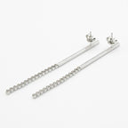 Celine Earrings Earring Silver Bijou Bar Rhinestone — view 4