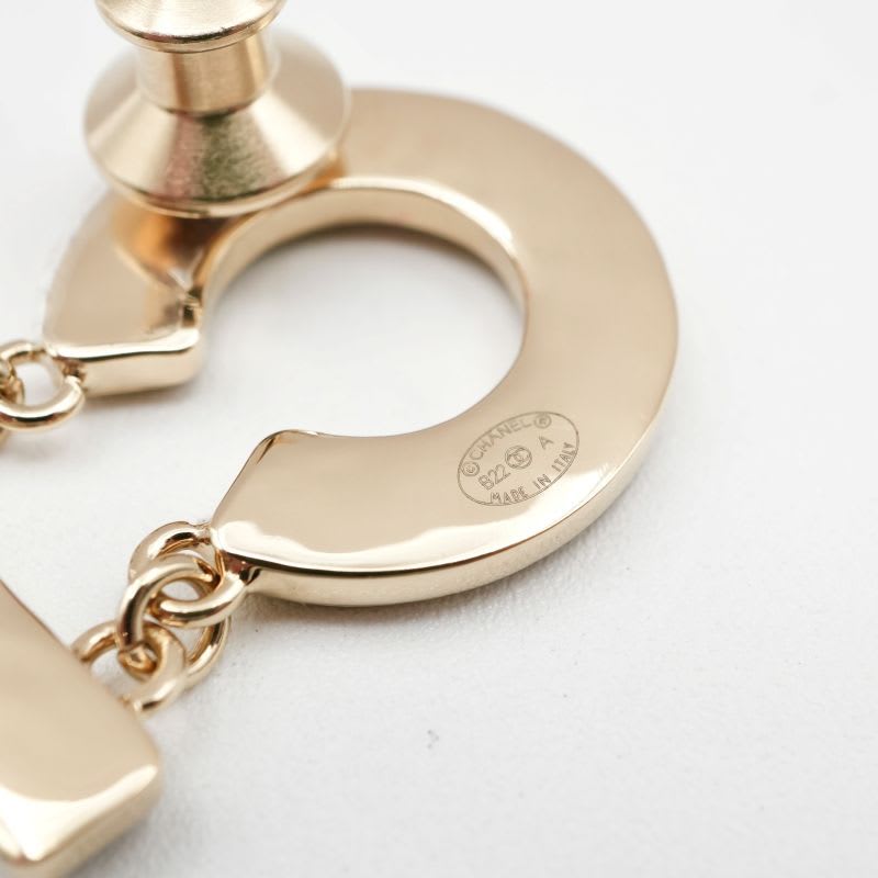 Chanel Brooch Corsage Gold Black Pin Logo — view 6