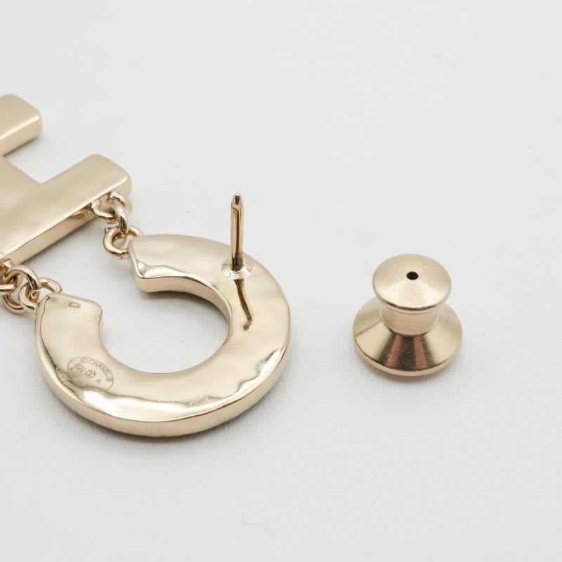 Chanel Brooch Corsage Gold Black Pin Logo — view 5