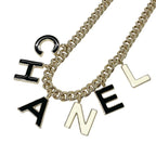 Chanel Choker Gold Black White Logo Coco Mark — view 5