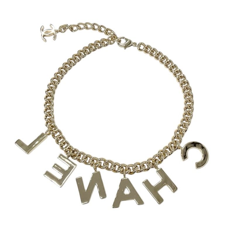 Chanel Choker Gold Black White Logo Coco Mark — view 4