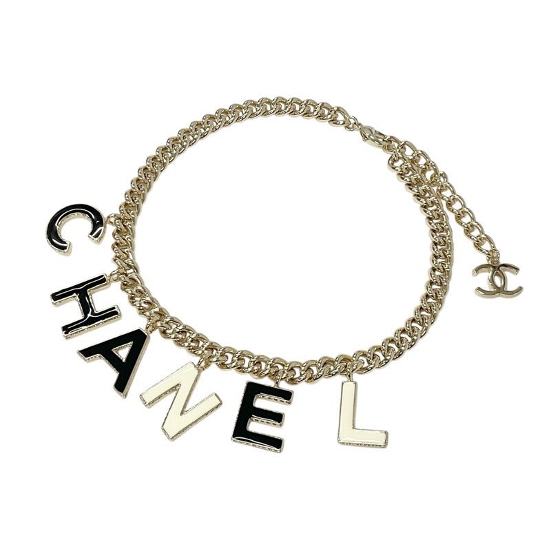 Chanel Choker Gold Black White Logo Coco Mark — view 3