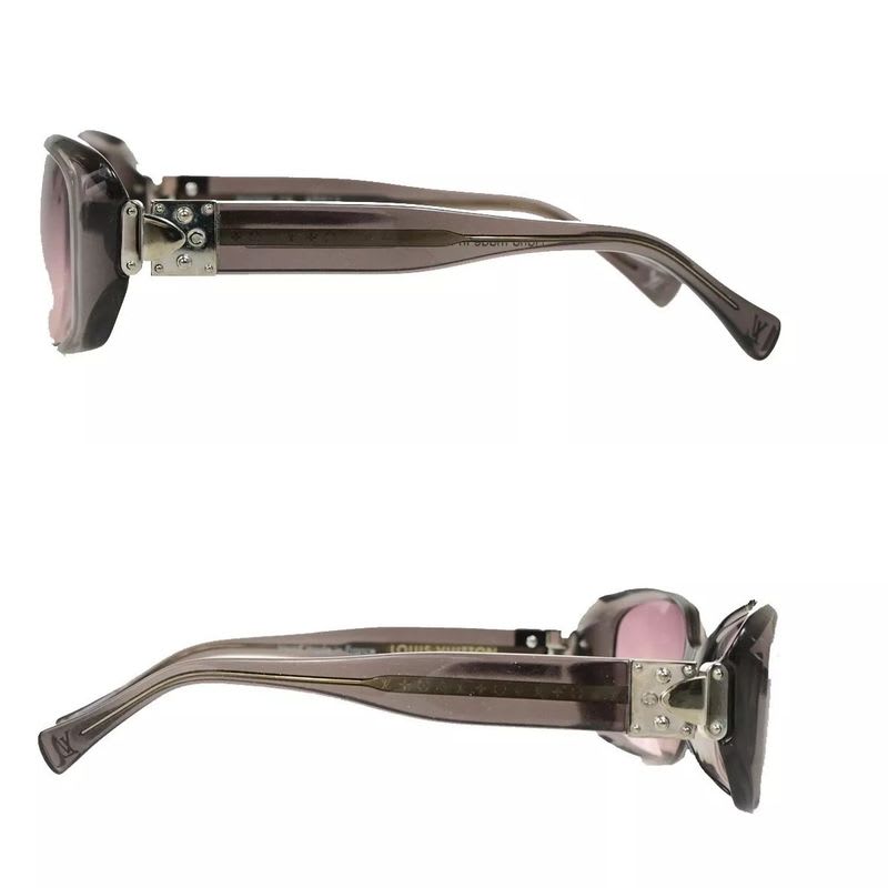 Louis Vuitton Sunglasses Purple Black Lame 30 Bs088 — view 2