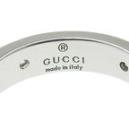 Gucci GG Icon Slim 5 P Diamond Ring 18K White Gold 750 9 — view 8