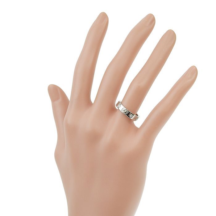 Gucci GG Icon Slim 5 P Diamond Ring 18K White Gold 750 9 — view 9