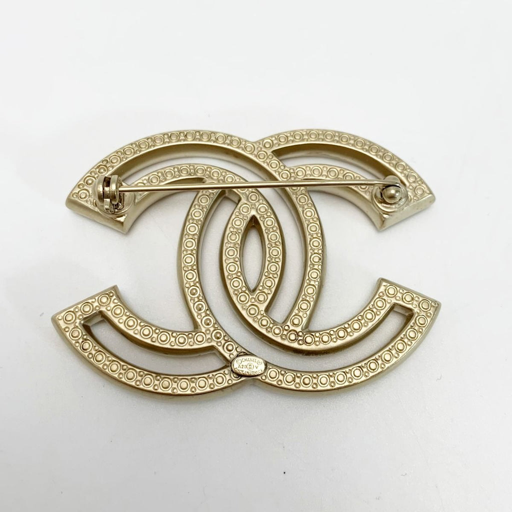 Chanel Coco Mark Brooch A20 V Gold Rhinestone — view 3