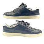 Chanel Coco Mark Sneakers Logo Leather Black White Size 38 — view 2