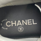 Chanel Coco Mark Sneakers Logo Leather Black White Size 38 — view 7
