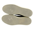 Chanel Coco Mark Sneakers Logo Leather Black White Size 38 — view 9