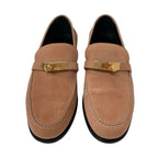 Hermes D'esting Loafers Leather Shoes Suede Pink Gold Kelly Hardware Moccasin — view 2