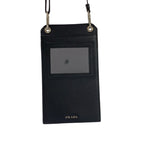 Prada Saffiano Leather Phone Pouch Black — view 4