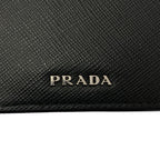 Prada Saffiano Leather Phone Pouch Black — view 6