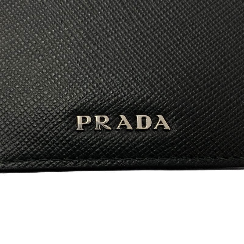 Prada Saffiano Leather Phone Pouch Black — view 6