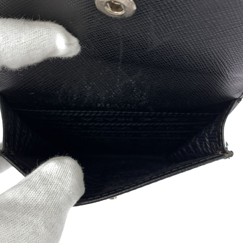 Prada Saffiano Leather Phone Pouch Black — view 5
