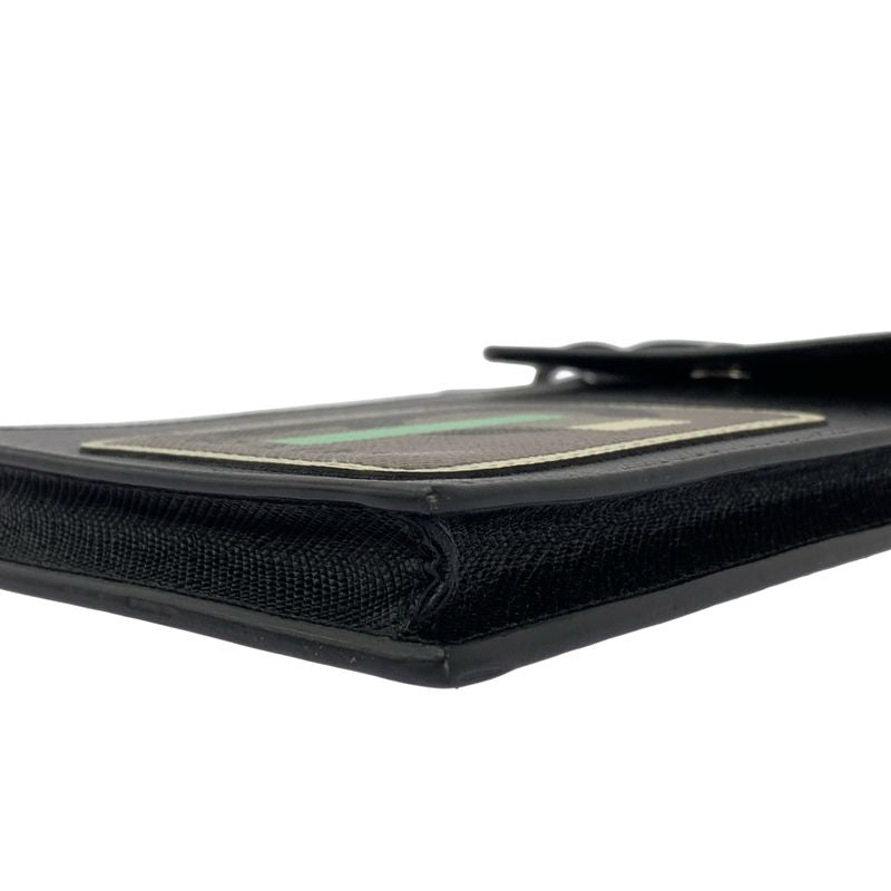 Prada Saffiano Leather Phone Pouch Black — view 9