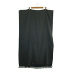 Hermes Jacquard Logo Fringe Large Shawl Scarf Black — view 4