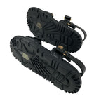 Christian Dioract Sandals Shoes Leather Black Logo Flat — view 6