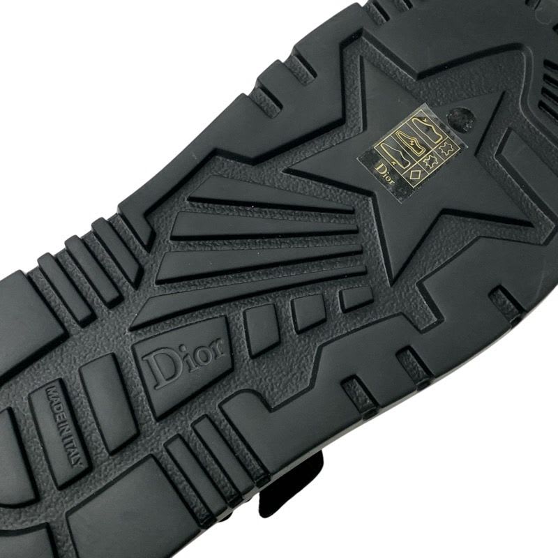 Christian Dioract Sandals Shoes Leather Black Logo Flat — view 8