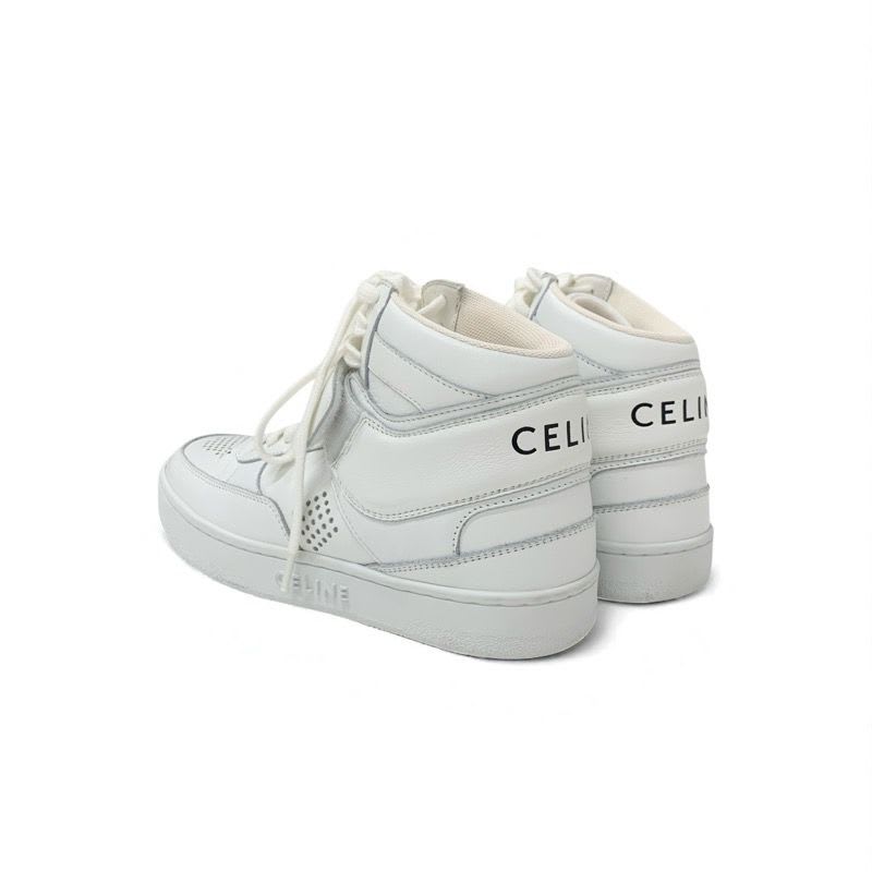 Celine Ct-03 Sneakers Shoes Leather White High Cut Logo Velcro — view 4