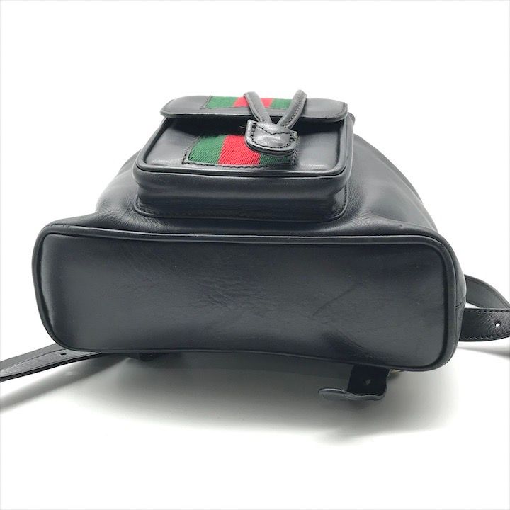 Gucci Bamboo Leather Sherry Backpack Black — view 4