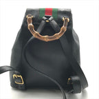 Gucci Bamboo Leather Sherry Backpack Black — view 3