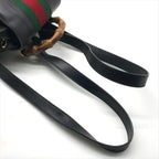 Gucci Bamboo Leather Sherry Backpack Black — view 7