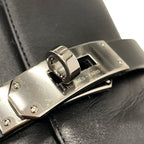 Hermes Frenchie Boots Short Shoes Leather Black Silver Kelly Hardware — view 9