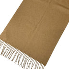 Prada Scarf Silk Camel Silver Triangle Logo Shawl — view 4