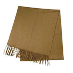 Prada Scarf Silk Camel Silver Triangle Logo Shawl — view 2