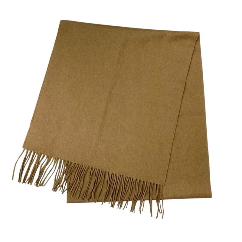 Prada Scarf Silk Camel Silver Triangle Logo Shawl — view 2
