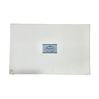 Prada Scarf Silk Camel Silver Triangle Logo Shawl — view 8