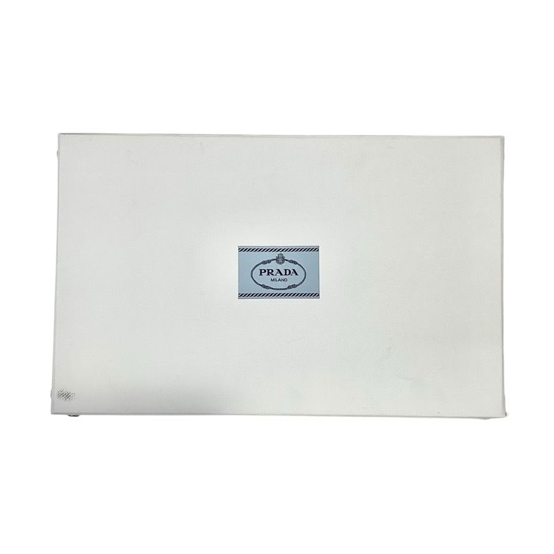 Prada Scarf Silk Camel Silver Triangle Logo Shawl — view 8
