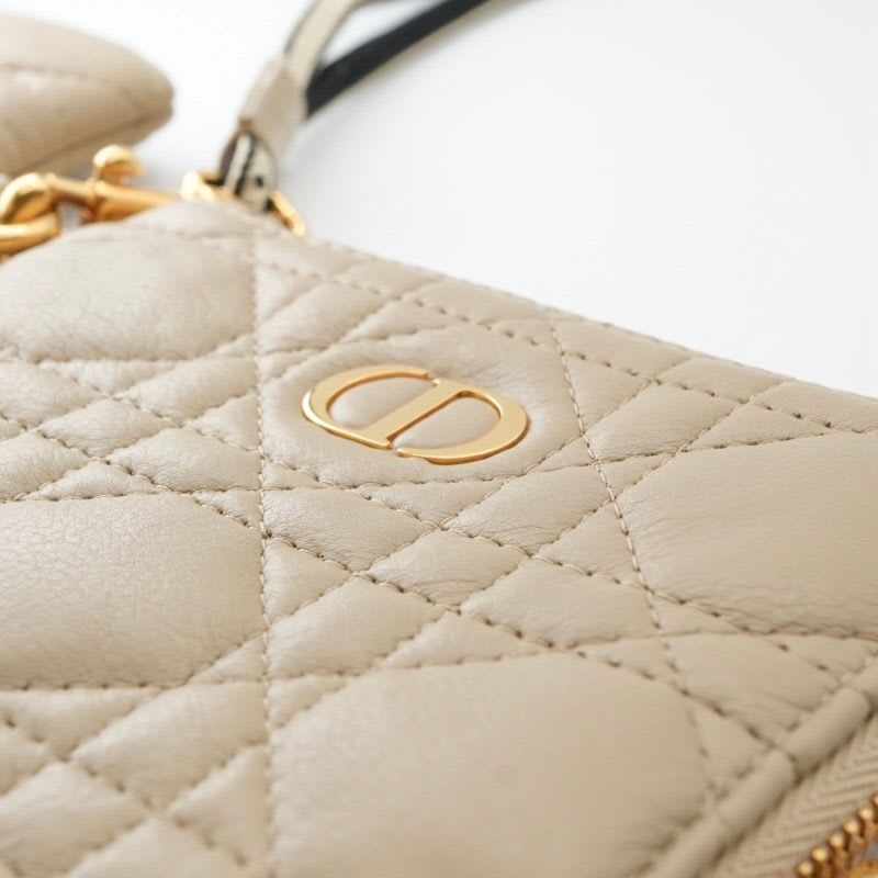Christian Dior Mobile Smartphone Accessories Beige Gold Black Lady Cannage — view 7