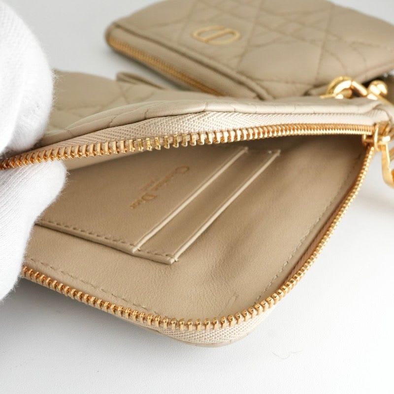 Christian Dior Mobile Smartphone Accessories Beige Gold Black Lady Cannage — view 5