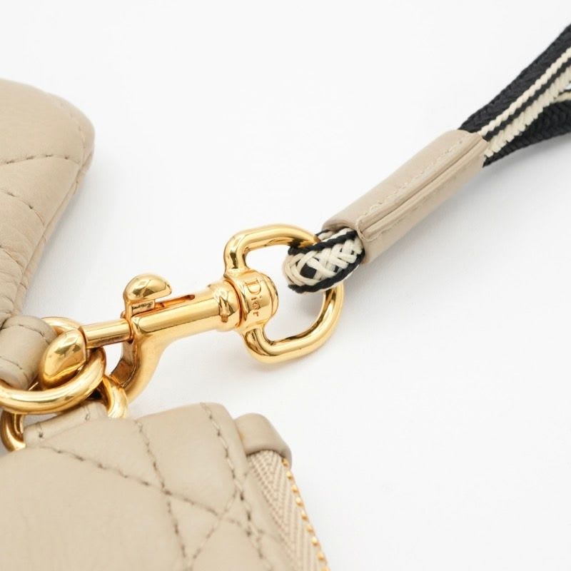 Christian Dior Mobile Smartphone Accessories Beige Gold Black Lady Cannage — view 8