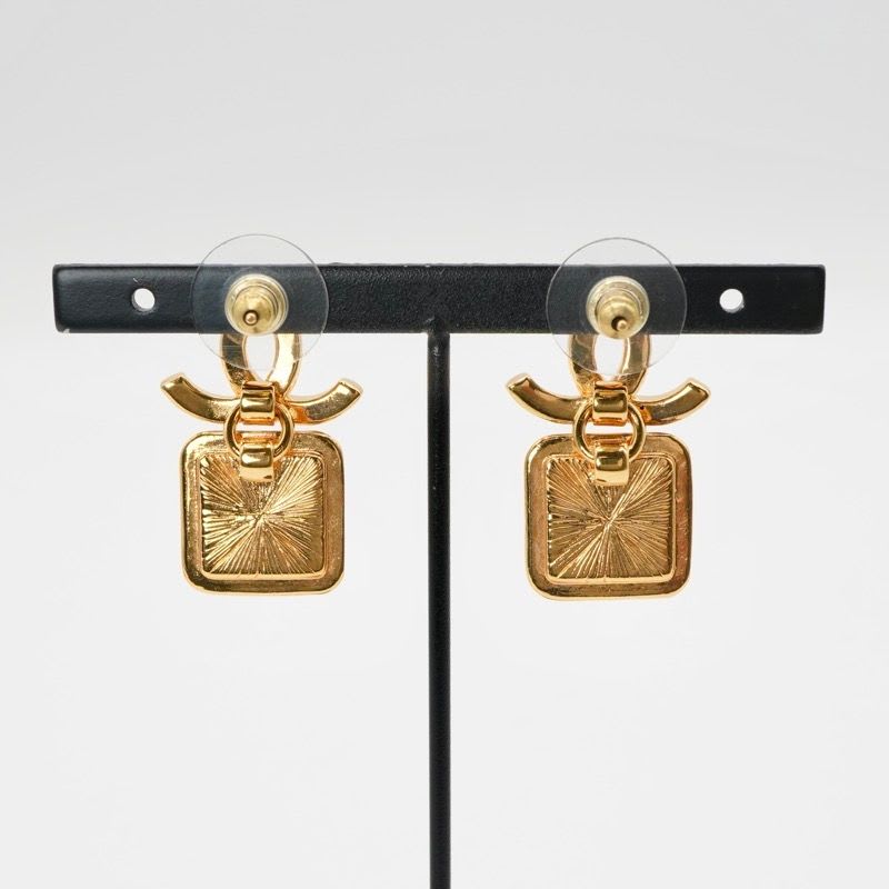 Chanel Earrings Gold Coco Mark Bijou — view 9