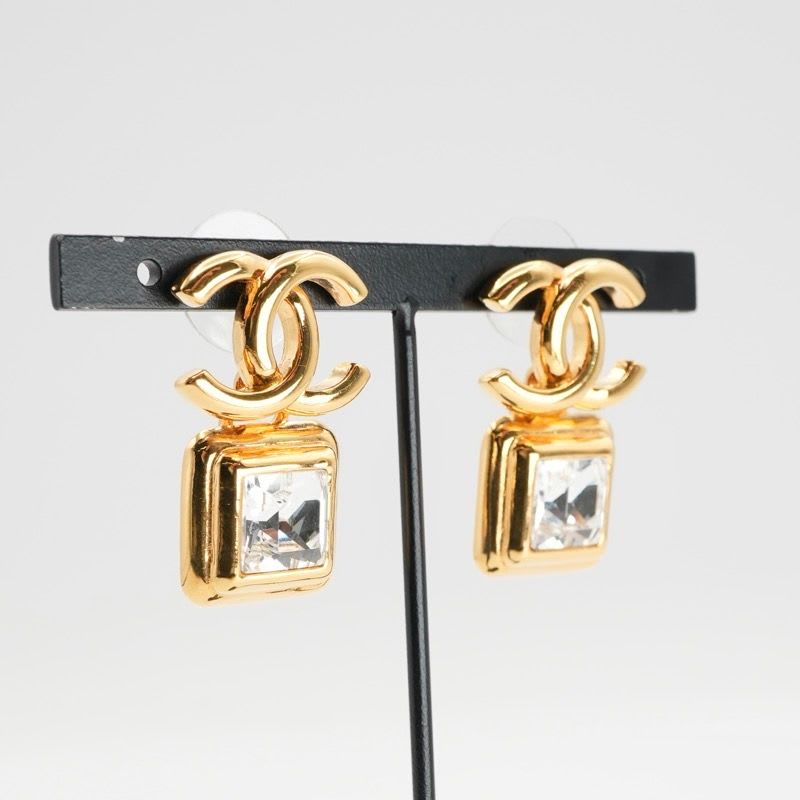 Chanel Earrings Gold Coco Mark Bijou — view 8