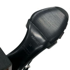 Hermes Idealista Sandals Shoes Leather Black Strap Mosaic Motif — view 8